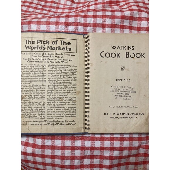 Vintage Watkins Cook Book 1938 J R Watkins Co Spiral Bound Cookbook Winona MINN - Picture 2 of 12